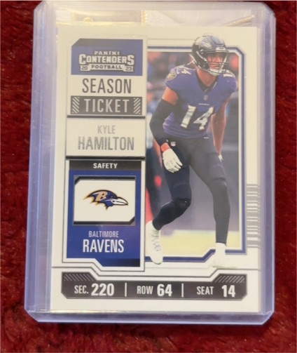 2023 Panini Contenders Season Ticket #8 Kyle Hamilton — front