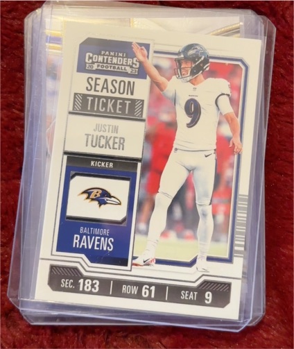 2023 Panini Contenders Season Ticket #7 Justin Tucker — front