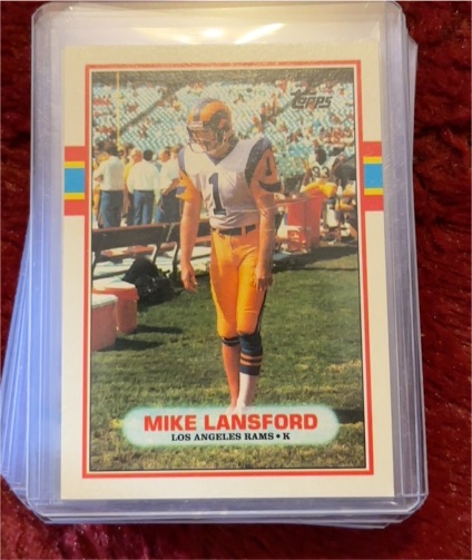 1989 Topps #128 Mike Lansford — front