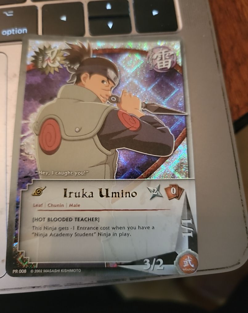 Naruto CCG 2002 PR-008 Iruka Umino — front