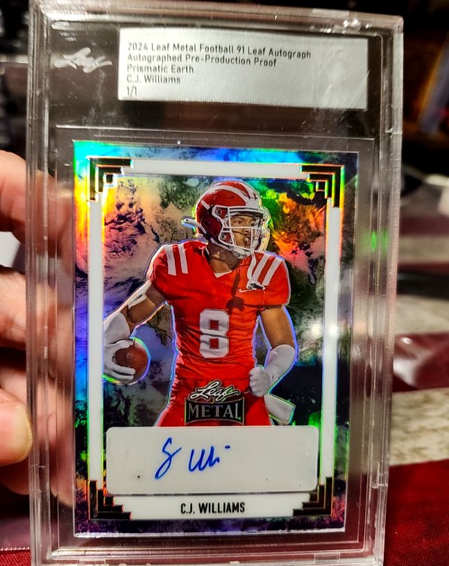 2024 Leaf Metal Football #91 C.J. Williams — front