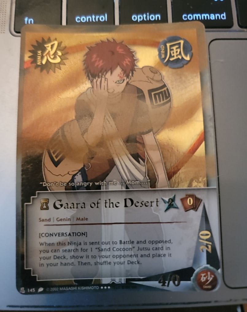 2002 Naruto CCG #145 Gaara of the Desert — front