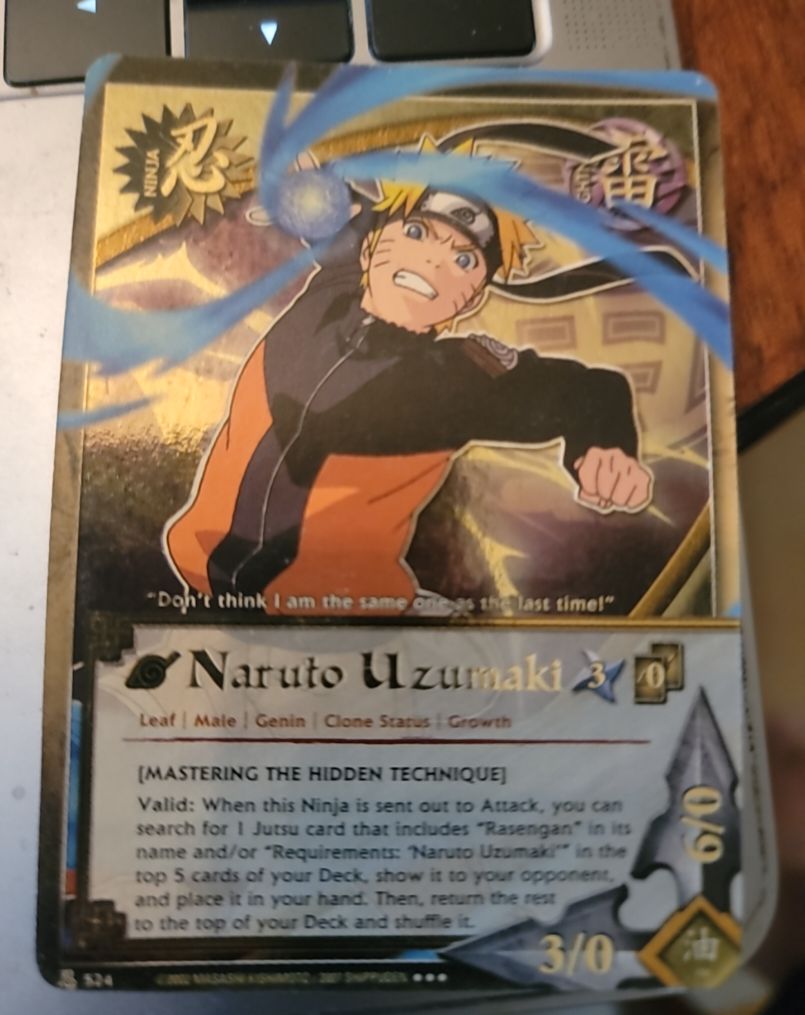 Naruto CCG 524 Naruto Uzumaki Mastering the Hidden Technique — front