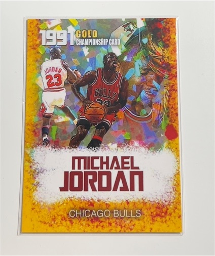 1991 Rookie Gems #23 Michael Jordan Gold Championship Card — front