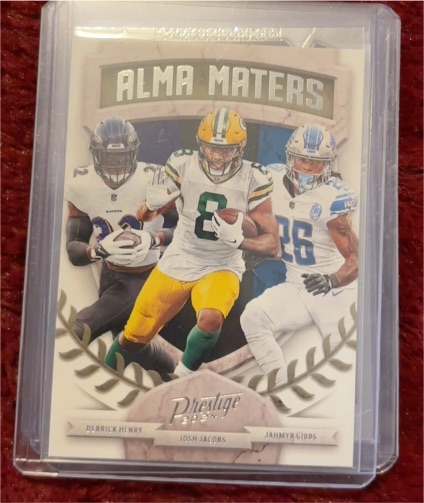 2024 Panini Prestige #15 Derrick Henry, Josh Jacobs, Jahmyr Gibbs — front
