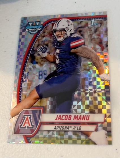 2024 Bowman University Chrome #81 Jacob Manu — front