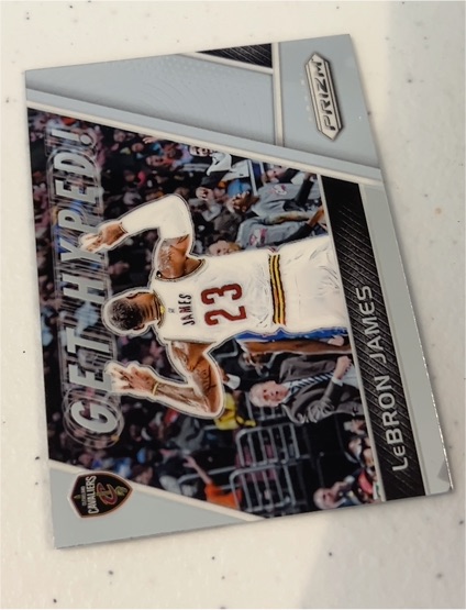 2017-18 Panini Prizm Get Hyped! #GH-LJ LeBron James — front