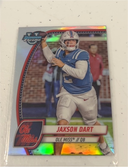 2024 Bowman University Chrome #6 Jaxson Dart — front