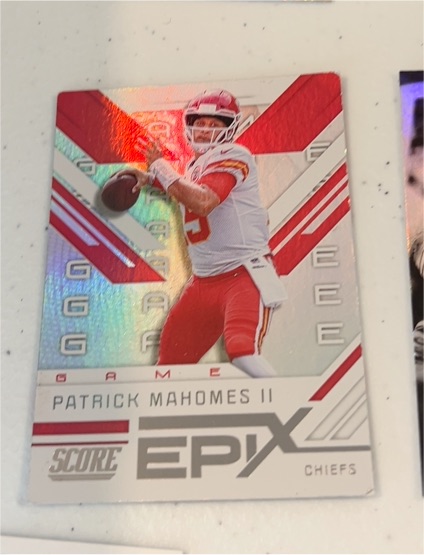 2019 Panini Score Epix Game #EG-3 Patrick Mahomes II — front