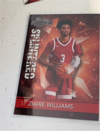 2022 Wild Card Alumination Basketball Splintered Red #ASP-50 Ziaire Williams — front