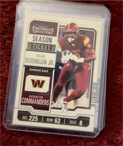 2023 Panini Contenders Season Ticket #98 Brian Robinson Jr. — front