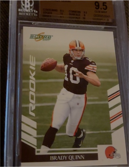 2007 Score #371 Brady Quinn Rookie Card — front