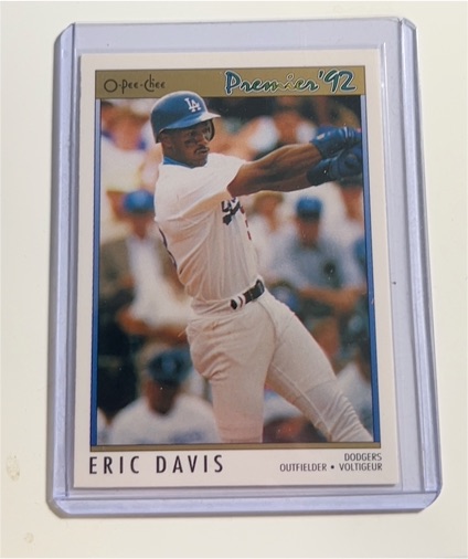 1992 O-Pee-Chee Premier #129 Eric Davis — front