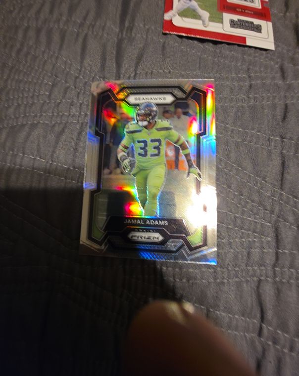 2023 Panini Prizm #259 Jamal Adams Neon Green Pulsar Seattle Seahawks — front
