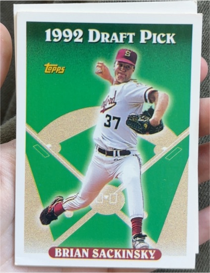 1993 Topps #647 Brian Sackinsky — front