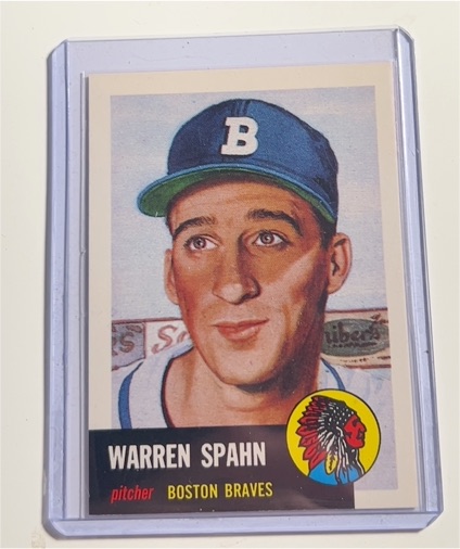 1953 Topps #147 Warren Spahn Boston Braves — front