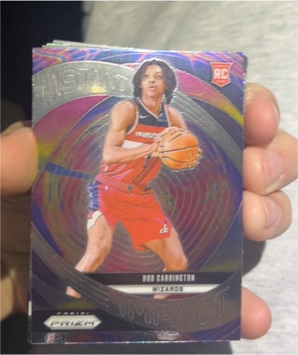 2024-25 Panini Prizm Instant Impact #17 Bub Carrington Rookie Card — front
