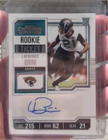 2023 Panini Contenders #249 Latavious Brini Rookie Ticket Auto — front