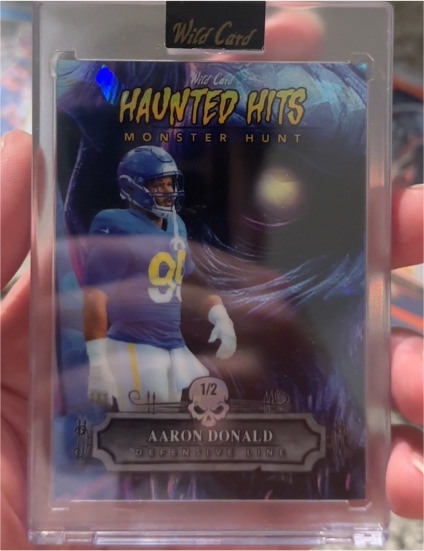 2024 Wild Card Haunted Hits Monster Hunt #1/2 Aaron Donald — front