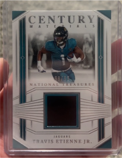 2023 Panini National Treasures Century Materials #Travis Etienne Jr. — front
