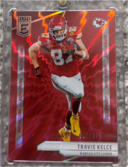 2024 Donruss Elite #2 Travis Kelce Aspirations Red Shimmer — front