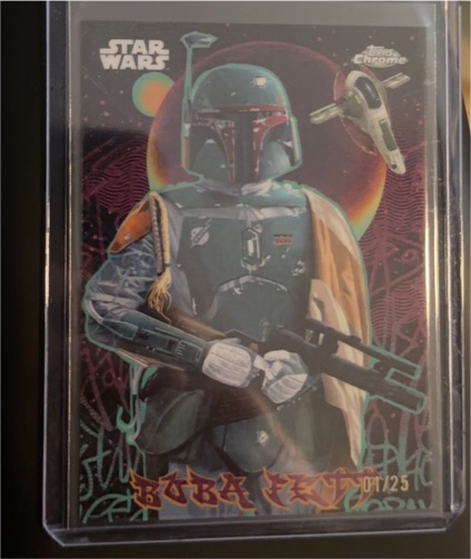 2025 Topps Chrome Star Wars #GG-4 Boba Fett Galactic Graffiti — front