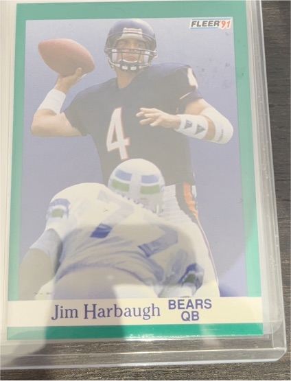 1991 Fleer #220 Jim Harbaugh — front