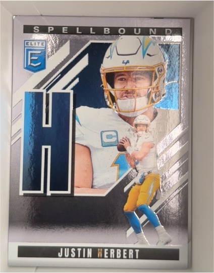2025 Panini Donruss Elite #34 Justin Herbert Spellbound "H" — front