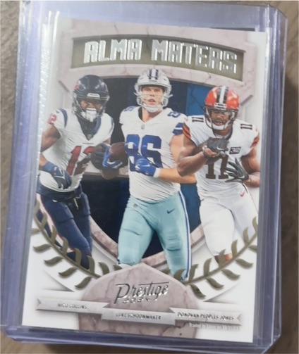 2024 Panini Prestige #12 Nico Collins / Luke Schoonmaker / Donovan Peoples-Jones Alma Maters — front