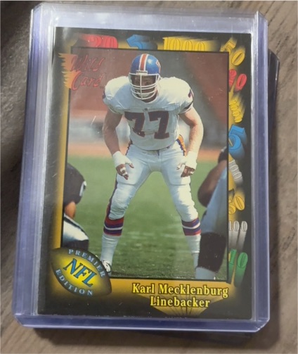 1991 Wild Card #30 Karl Mecklenburg — front