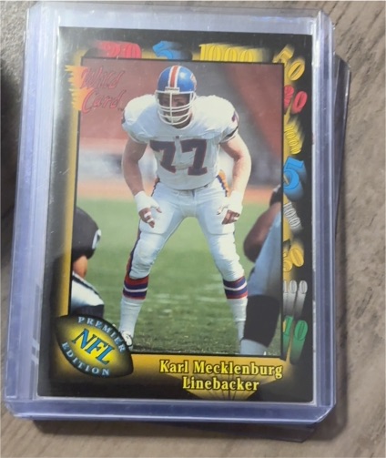 1991 Wild Card #30 Karl Mecklenburg — front