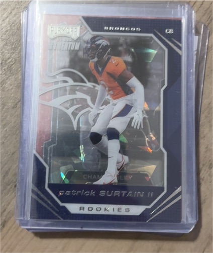 2021 Panini Chronicles Playoff Momentum Rookies #PMR-34 Patrick Surtain II — front
