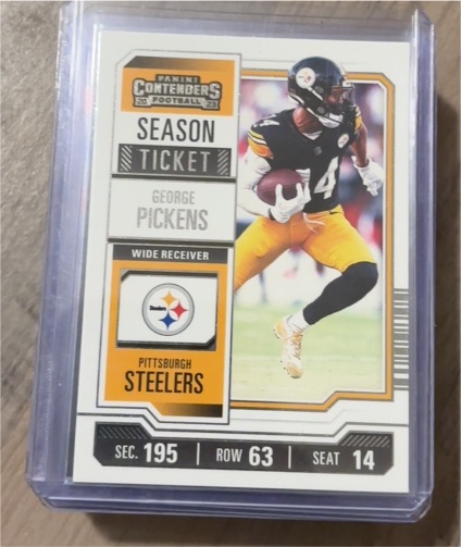 2023 Panini Contenders Season Ticket #82 George Pickens — front