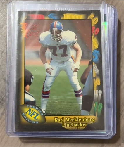 1991 Wild Card #30 Karl Mecklenburg — front