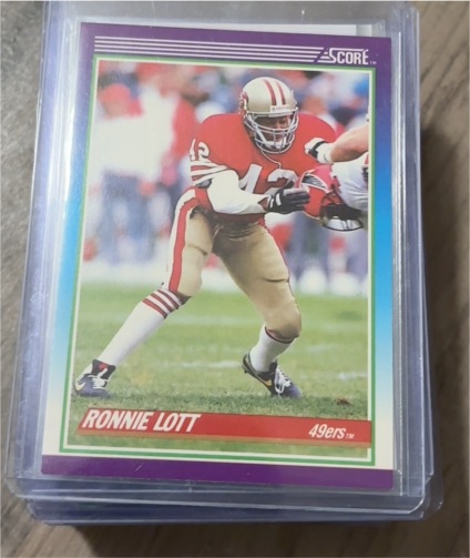 1990 Score #170 Ronnie Lott — front