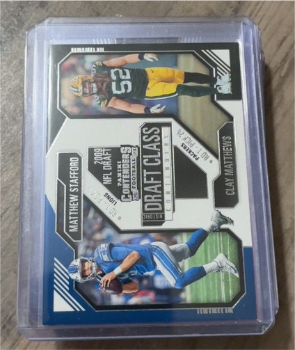 2024 Panini Contenders #24 Matthew Stafford / Clay Matthews Historic Draft Class — front