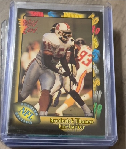 1991 Wild Card #42 Broderick Thomas — front
