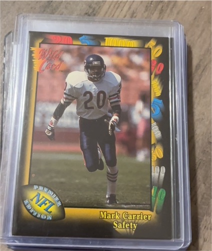 1991 Wild Card #63 Mark Carrier — front
