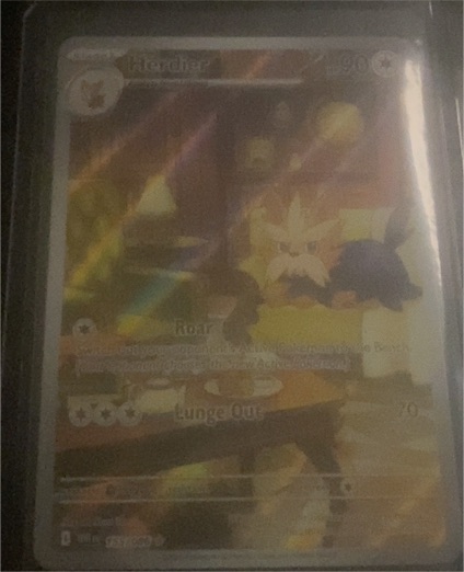 2025 Pokémon TCG SV11W #155/086 Herdier White Flare Illustration Rare Holo — front