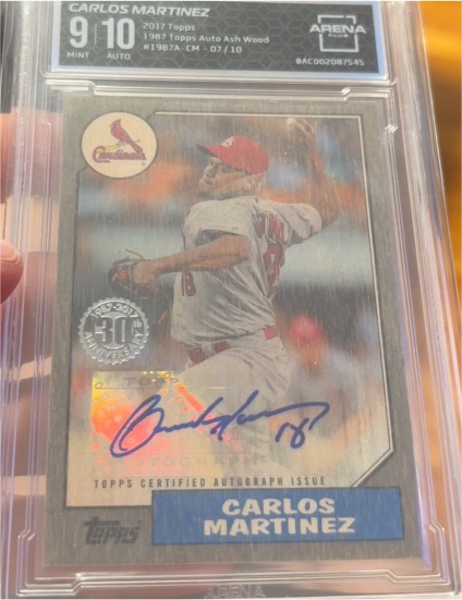2017 Topps 1987 Topps Auto Ash Wood #1987A-CM Carlos Martinez — front