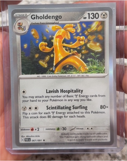 2024 Pokémon Paldean Fates #067 Gholdengo — front