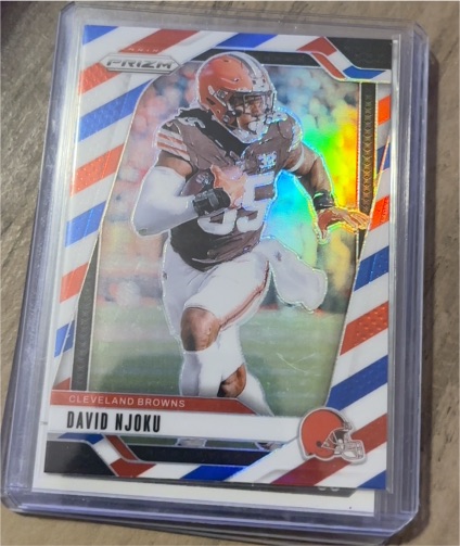 2024 Panini Prizm Red White & Blue #? David Njoku — front