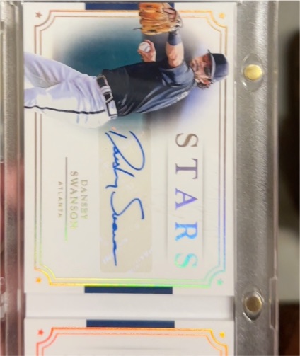 2017 Panini National Treasures #SS-DS Dansby Swanson Rookie Auto RC — front