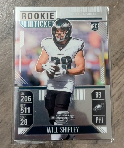 2024 Panini Contenders Optic #98 Will Shipley Rookie Ticket — front