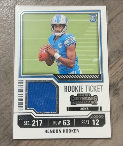 2023 Panini Contenders Rookie Ticket Variation #TS11V Hendon Hooker — front