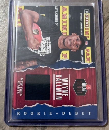 2017 Panini Father's Day NFLPA Debut Memorabilia #WG Wayne Gallman — front