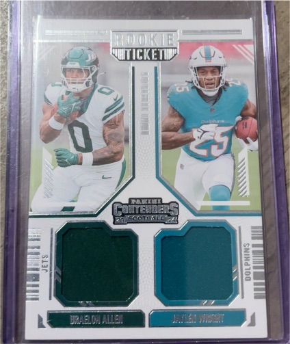2024 Panini Contenders Rookie Ticket #DA-10 Braelon Allen Jaylen Wright — front