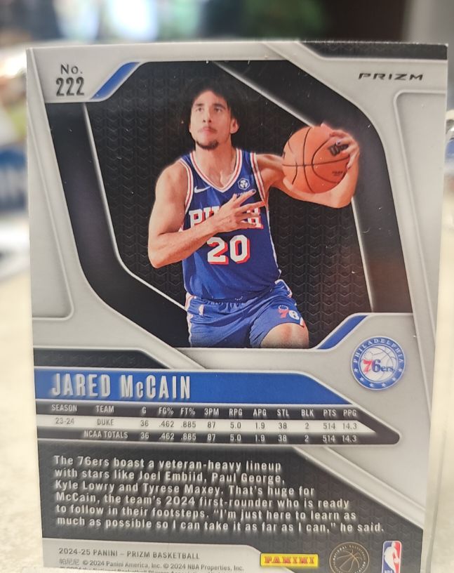 2024-25 Panini Prizm #222 Jared McCain — front