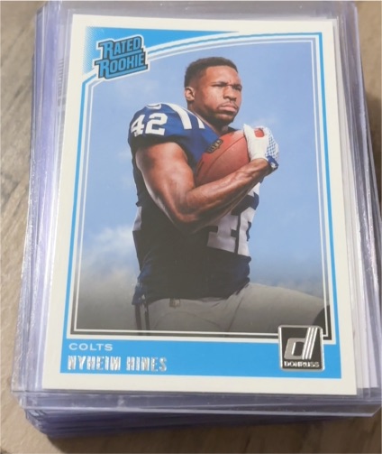 2018 Donruss #327 Nyheim Hines — front