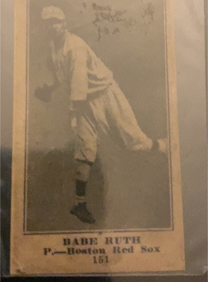 1916 Sporting News #151 Babe Ruth — front